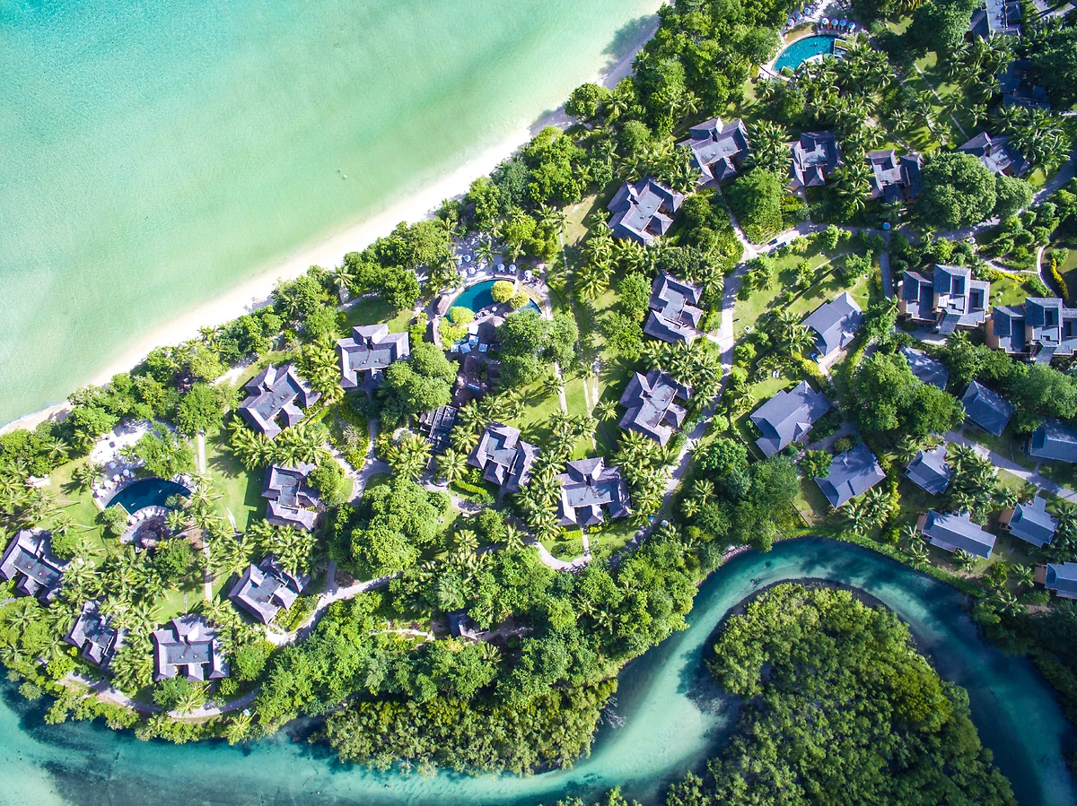 Vue aérienne, Constance Ephelia Seychelles, Seychelles