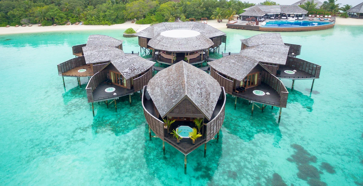 Vue aérienne, Spa, Lily Beach Resort & Spa, Maldives