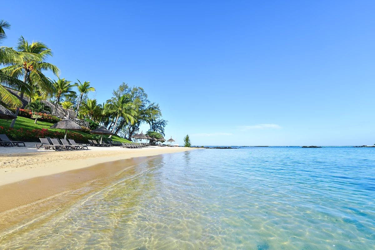 Plage, Canonnier Beachcomber Golf Resort & Spa, Île Maurice