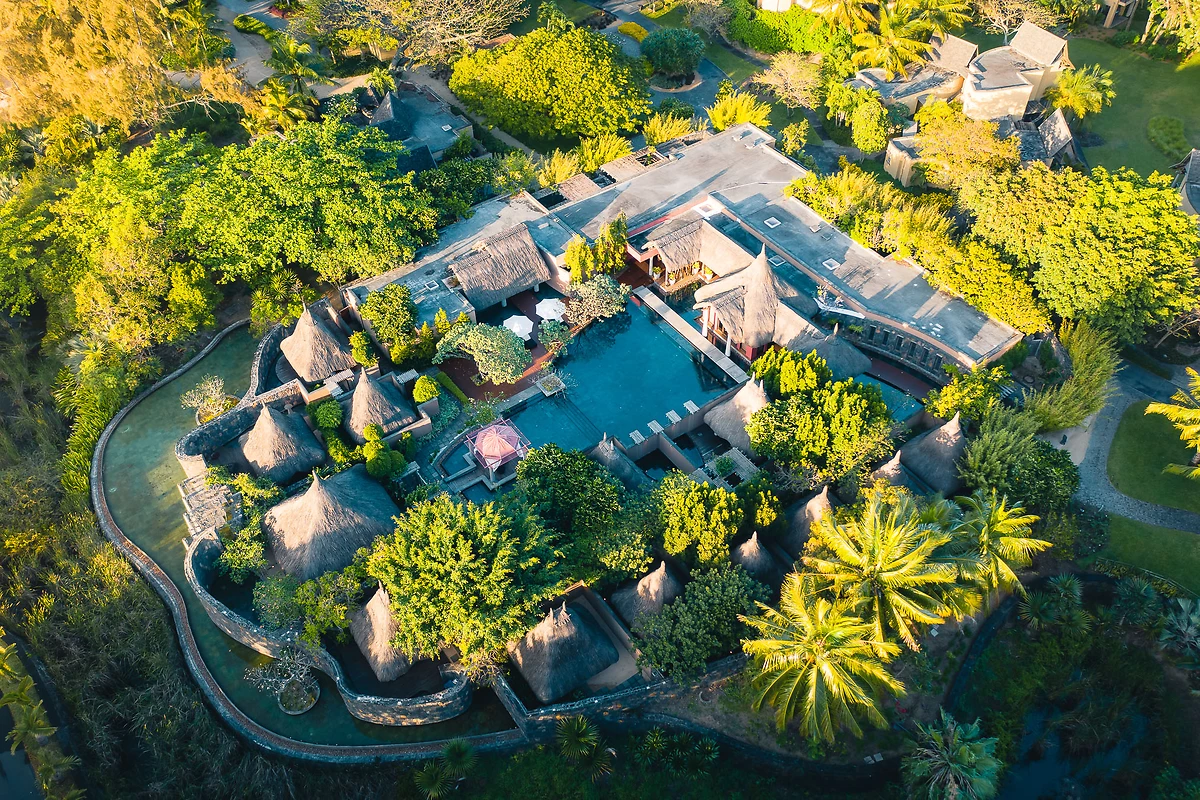 Vue aérienne du Spa, Trou aux Biches Beachcomber Golf Resort & Spa, Île Maurice
