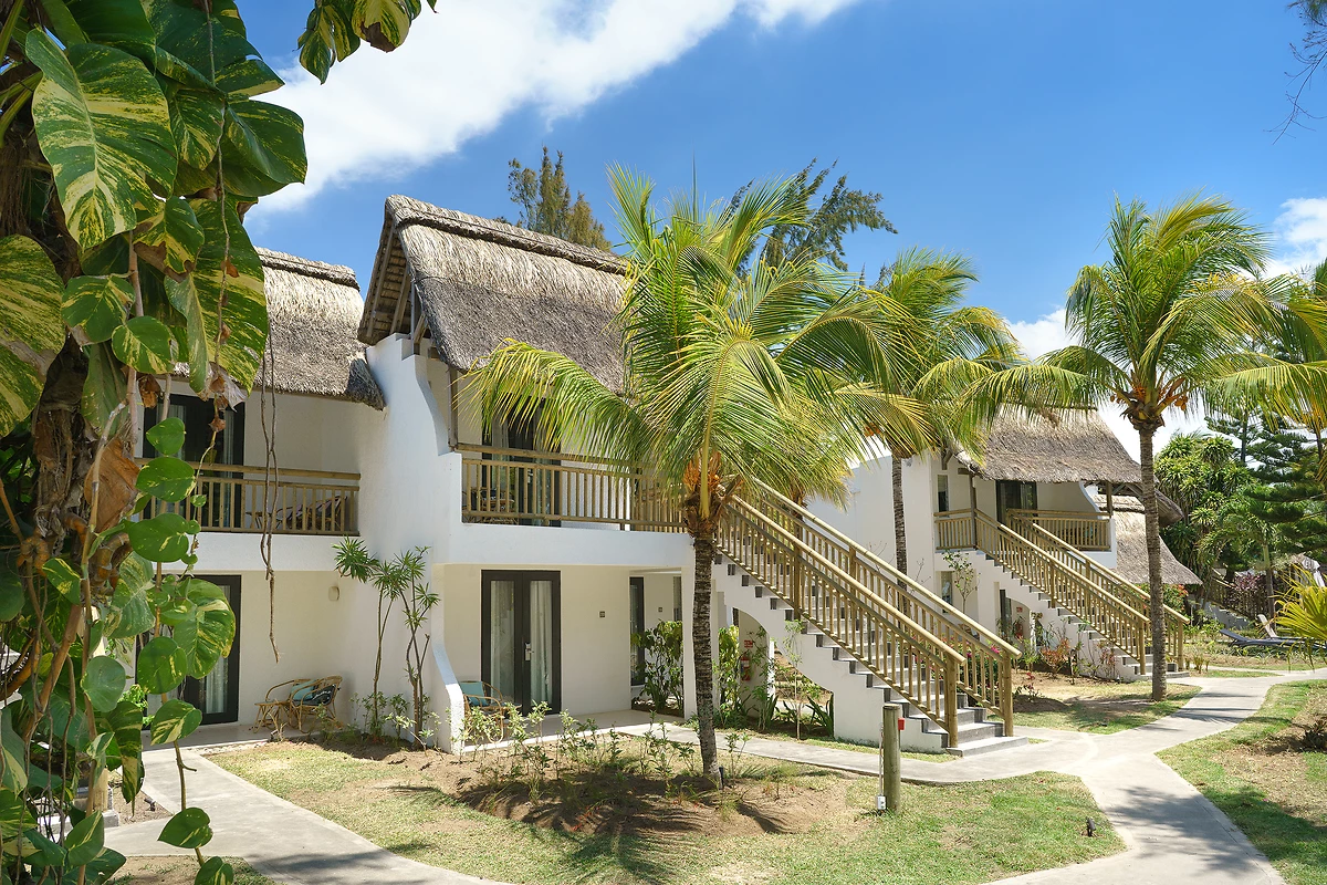 Vue extérieure des chambres, Coin de Mire Attitude, Île Maurice