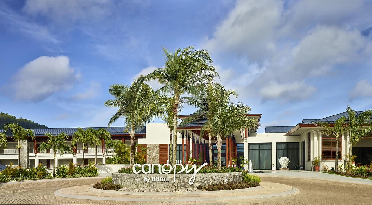 Entrée de l'hôtel, Canopy by Hilton Seychelles, Mahé, Seychelles