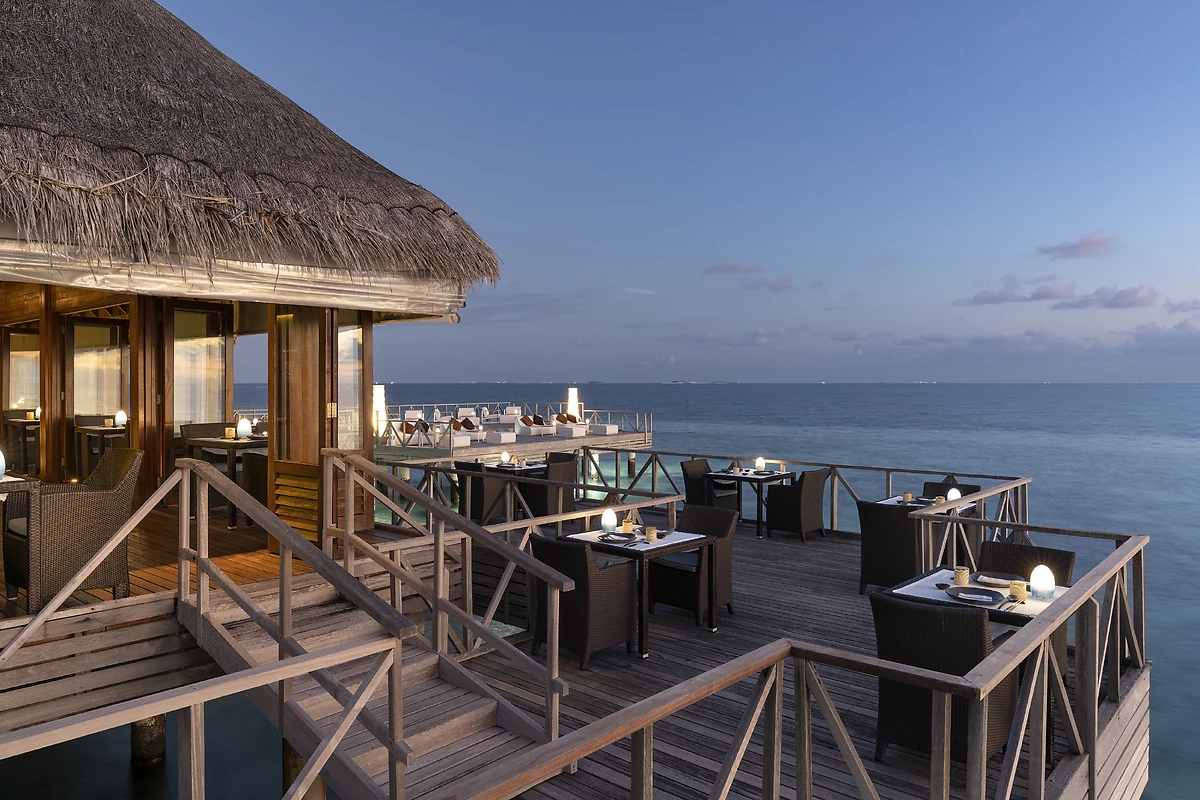 Salt Deck Restaurant, Huvafen Fushi, Atoll de Malé, Maldives