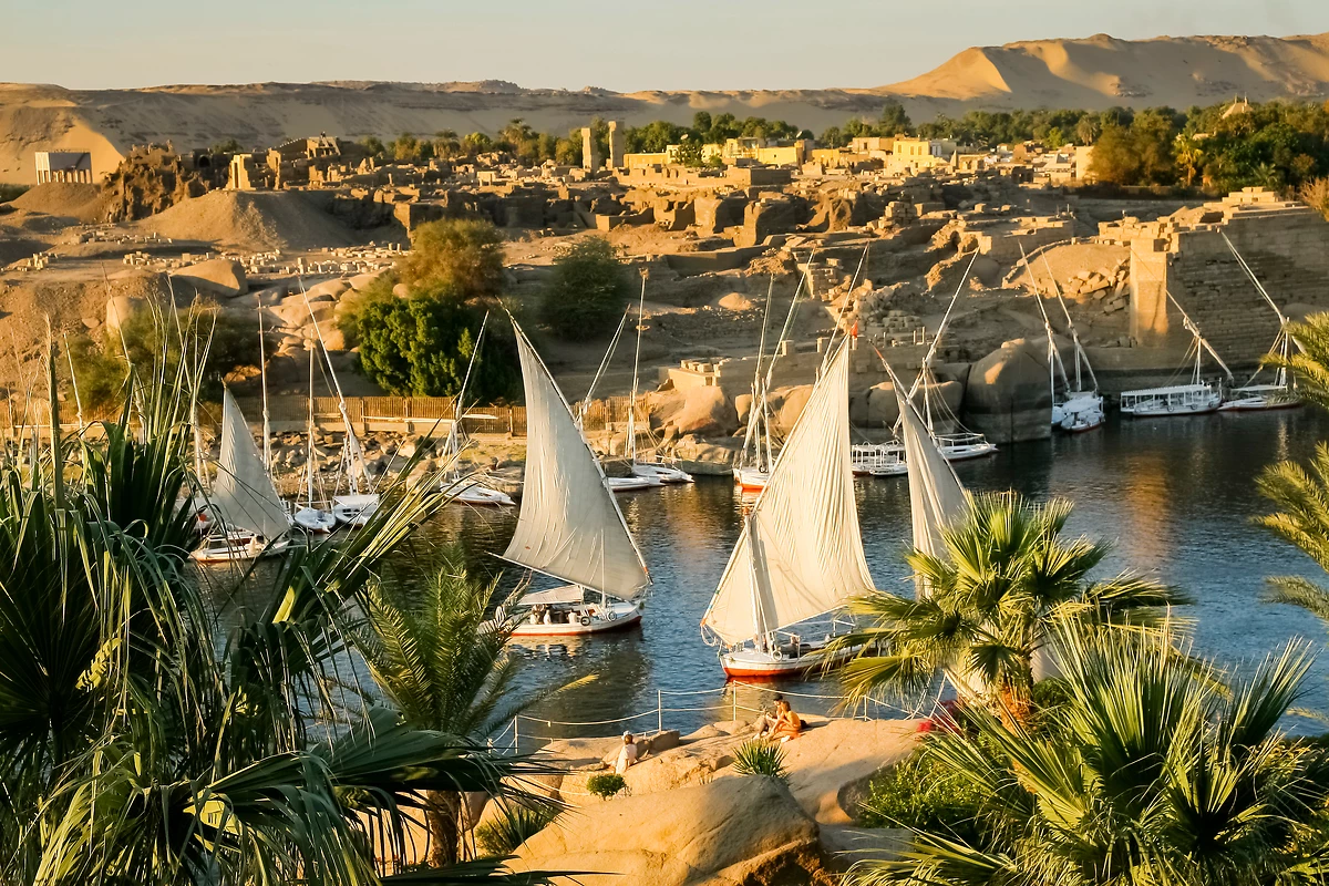 Felouque à Assouan, Égypte