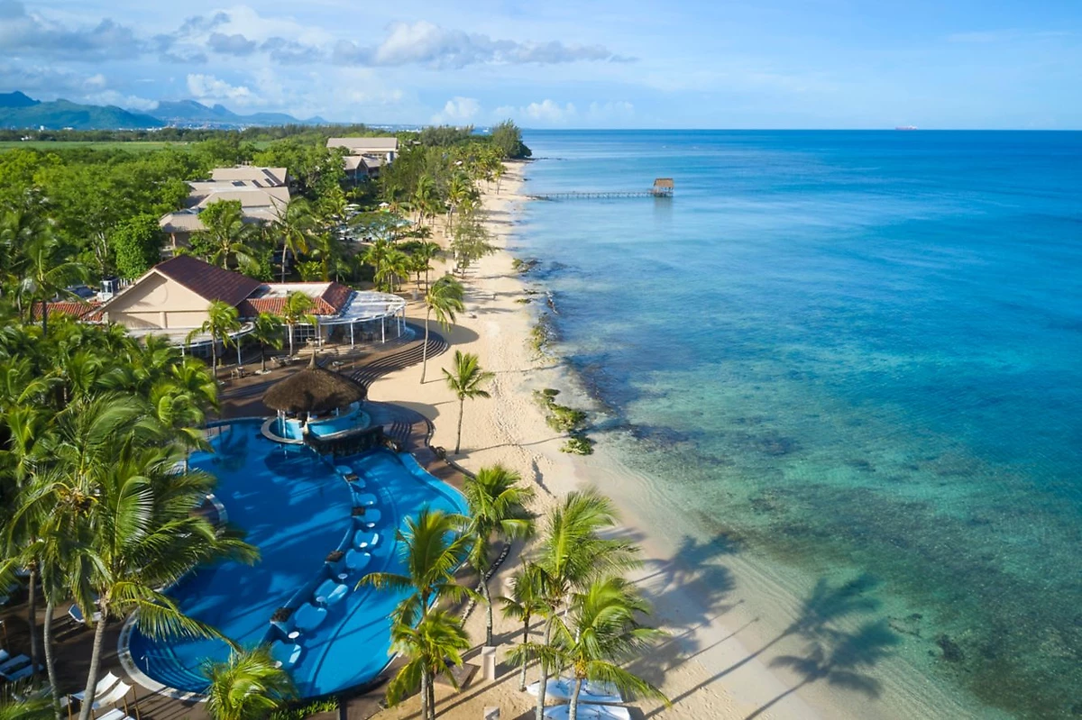 Vue aérienne de la piscine Nirvana, Le Méridien Île Maurice
