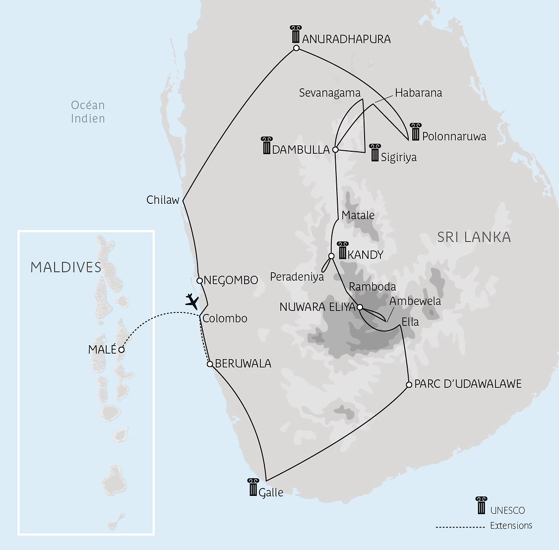 Carte Grandeur du Serendib en privé 2027