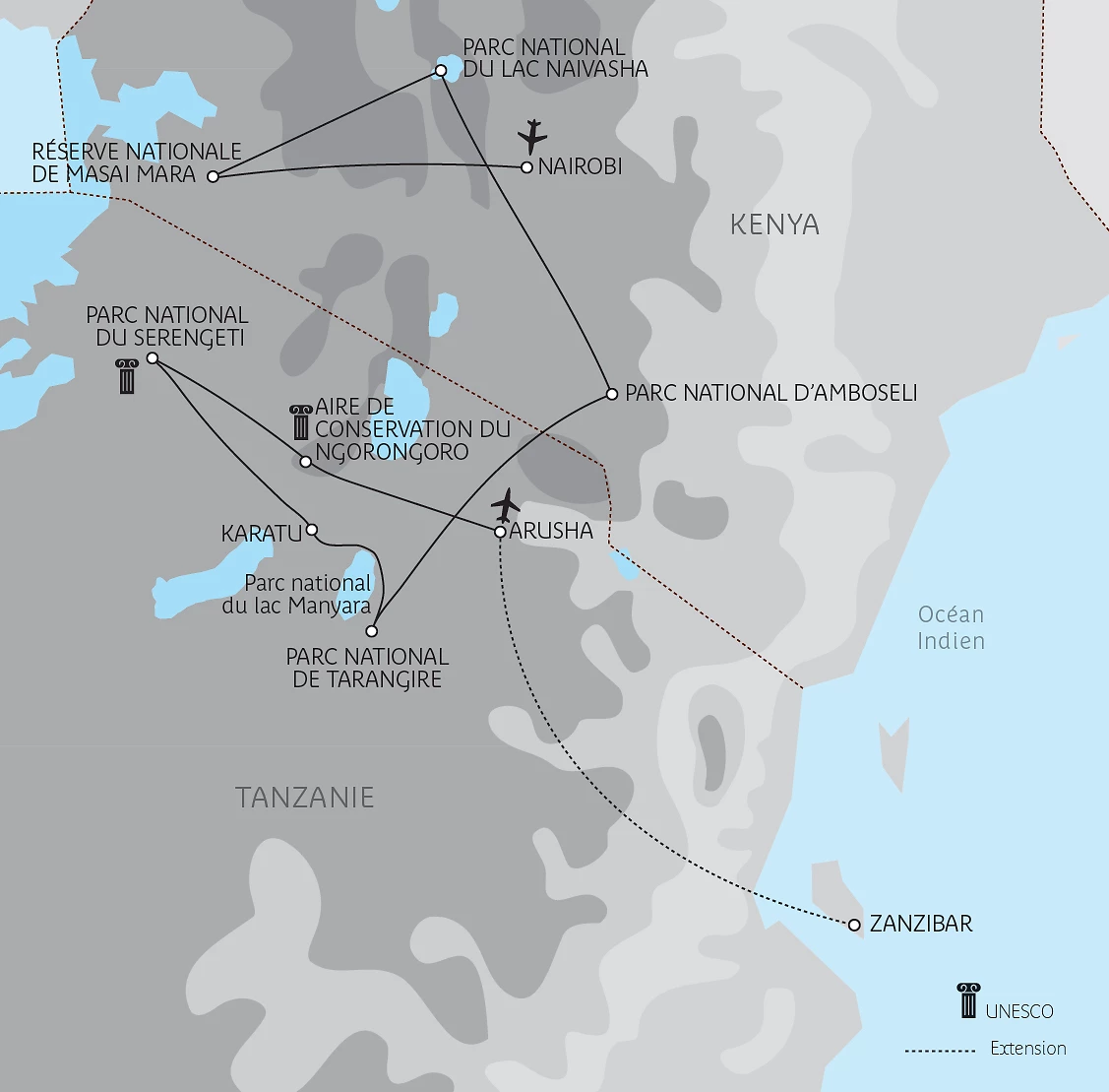 Carte Souvenirs du Kilimandjaro