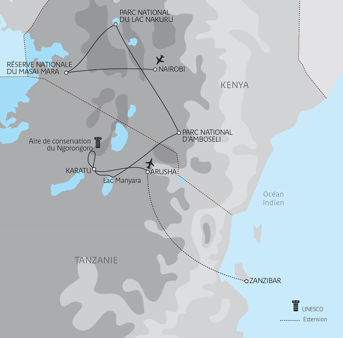 Carte Terre Safaris en privé