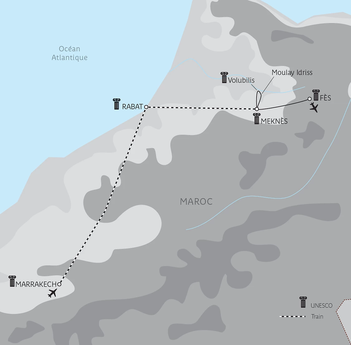 Carte Maroc : la voie impériale