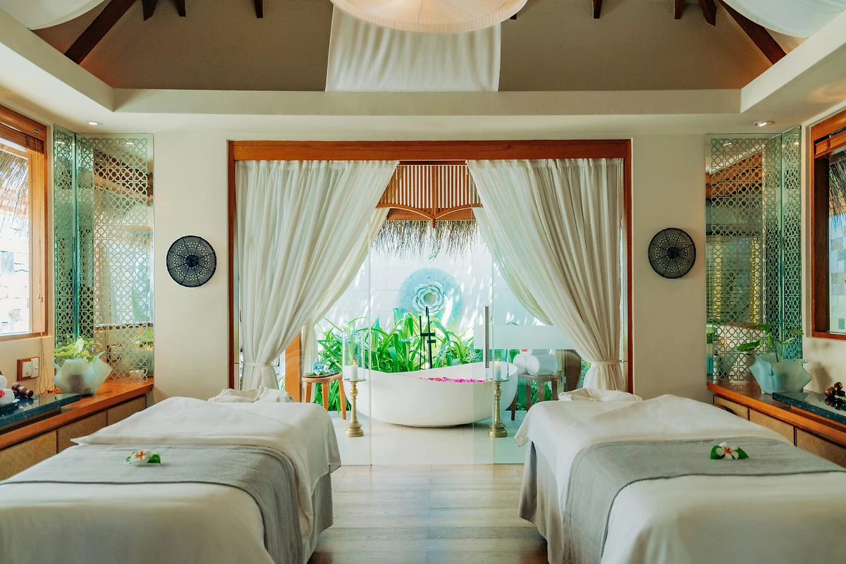 Salle de traitement, Spa, Baros Maldives, Atoll de Malé, Maldives