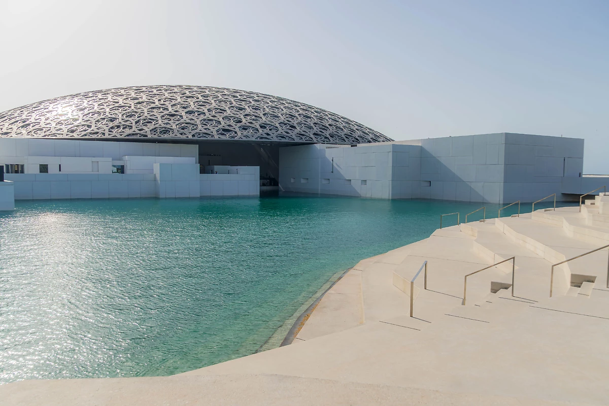 Vue extérieure, Louvre Abou Dhabi