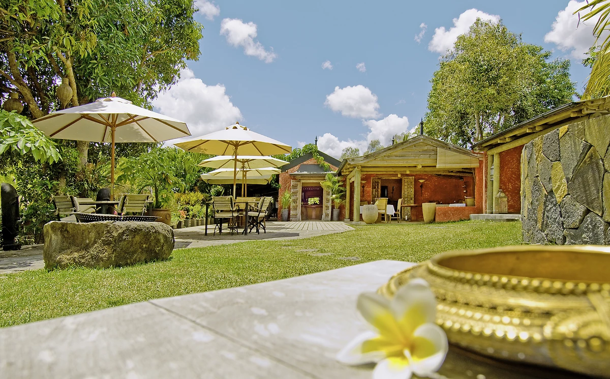 Jardin entre les chambres, Lakaz Chamarel Exclusive Lodge, Maurice