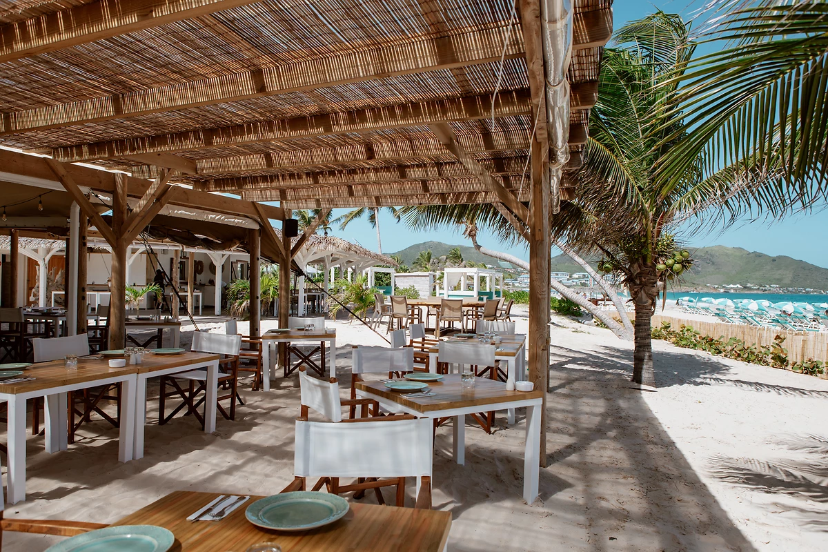 Terrasse sur la plage, Bar Restaurant La Playa, La Playa Orient Bay, Saint-Martin