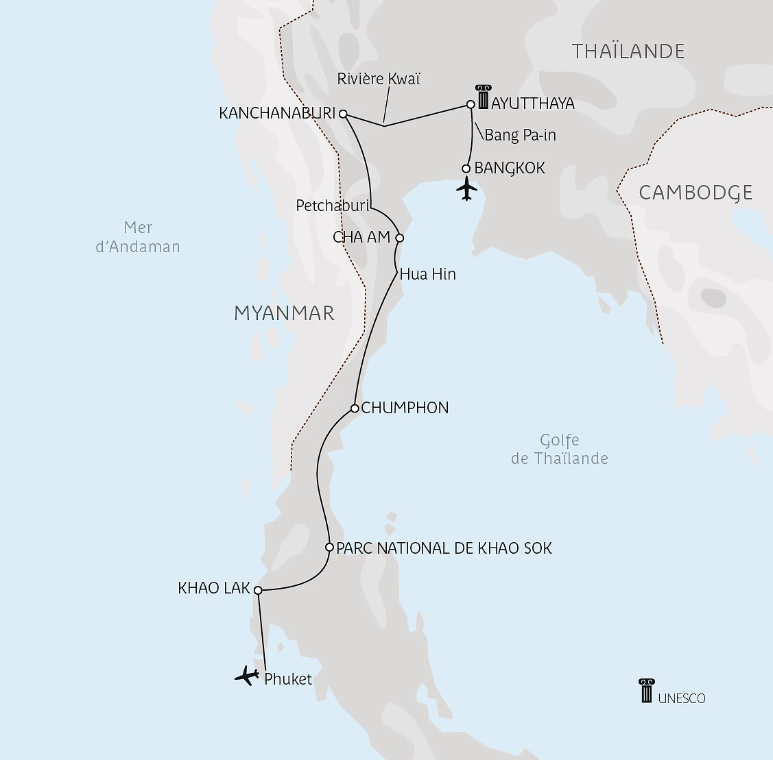 Carte Nature méconnue de Thaïlande