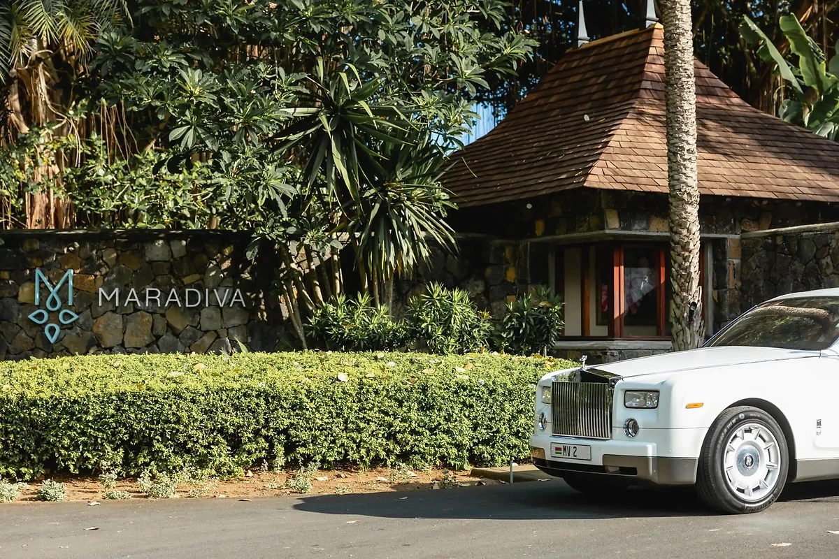Entrée de l'hôtel, hôtel Maradiva Villas Resort & Spa