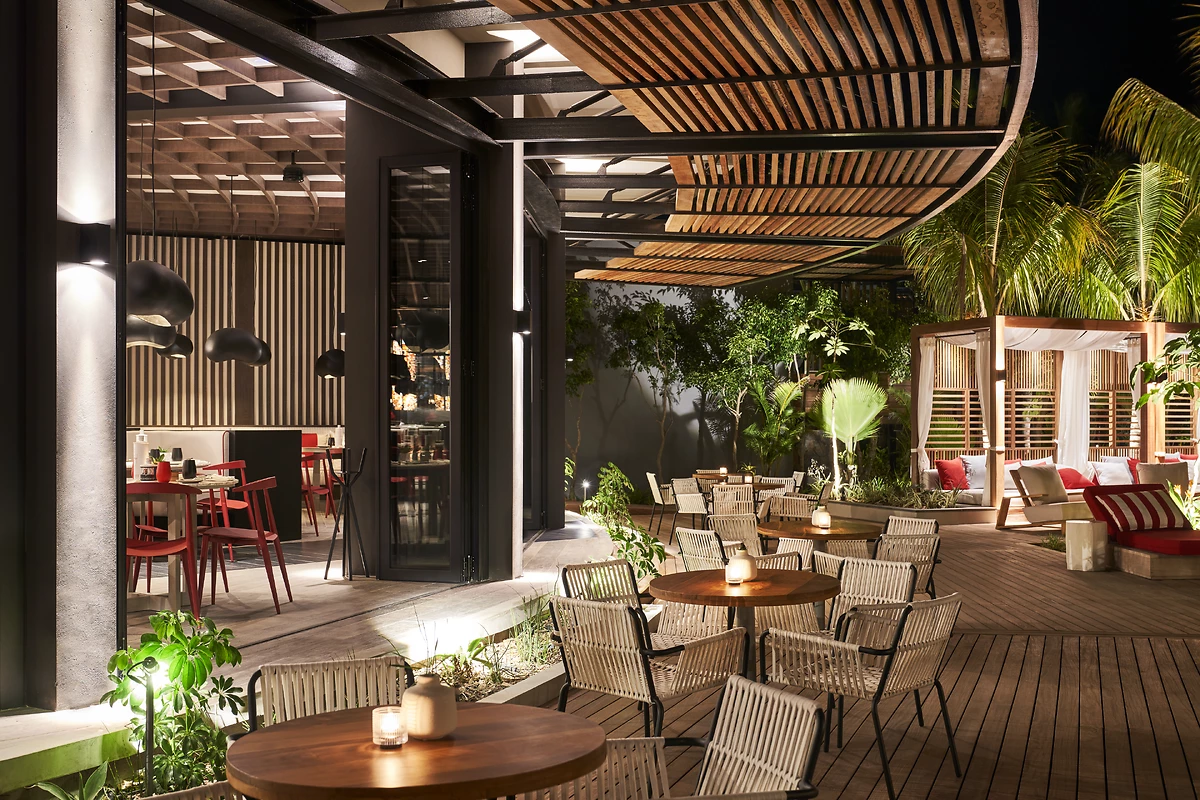 Terrasse, Beach Rouge, Restaurant, LUX* Grand Baie, Île Maurice
