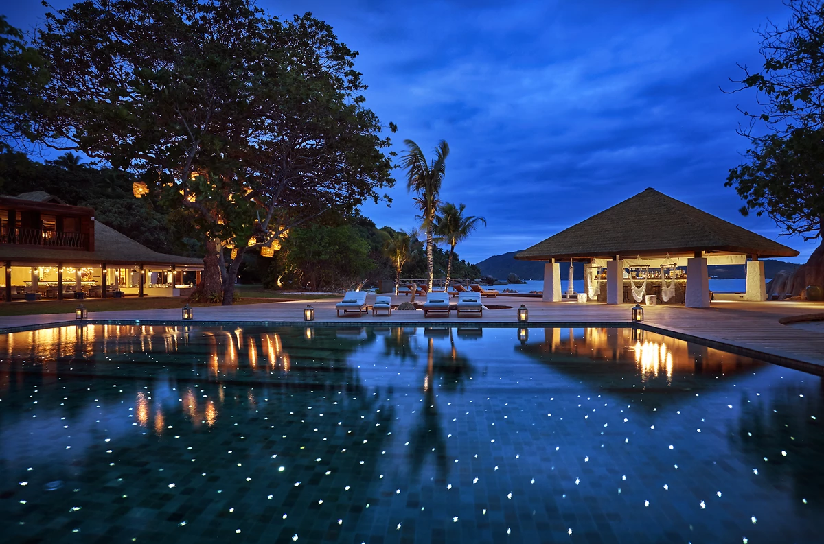 Piscine principale, Six Senses Zil Pasyon, Seychelles