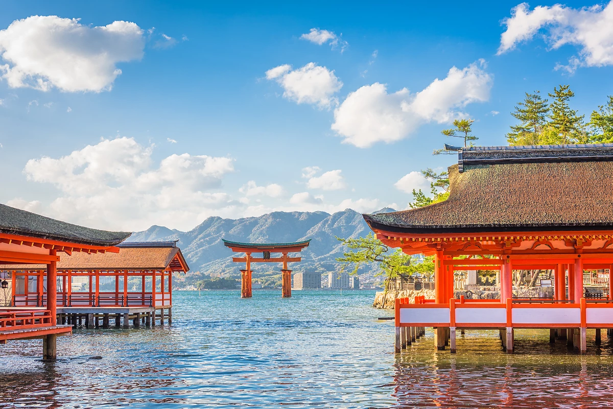 Temple Itsukushima, Miyajima, Hiroshima, Japon