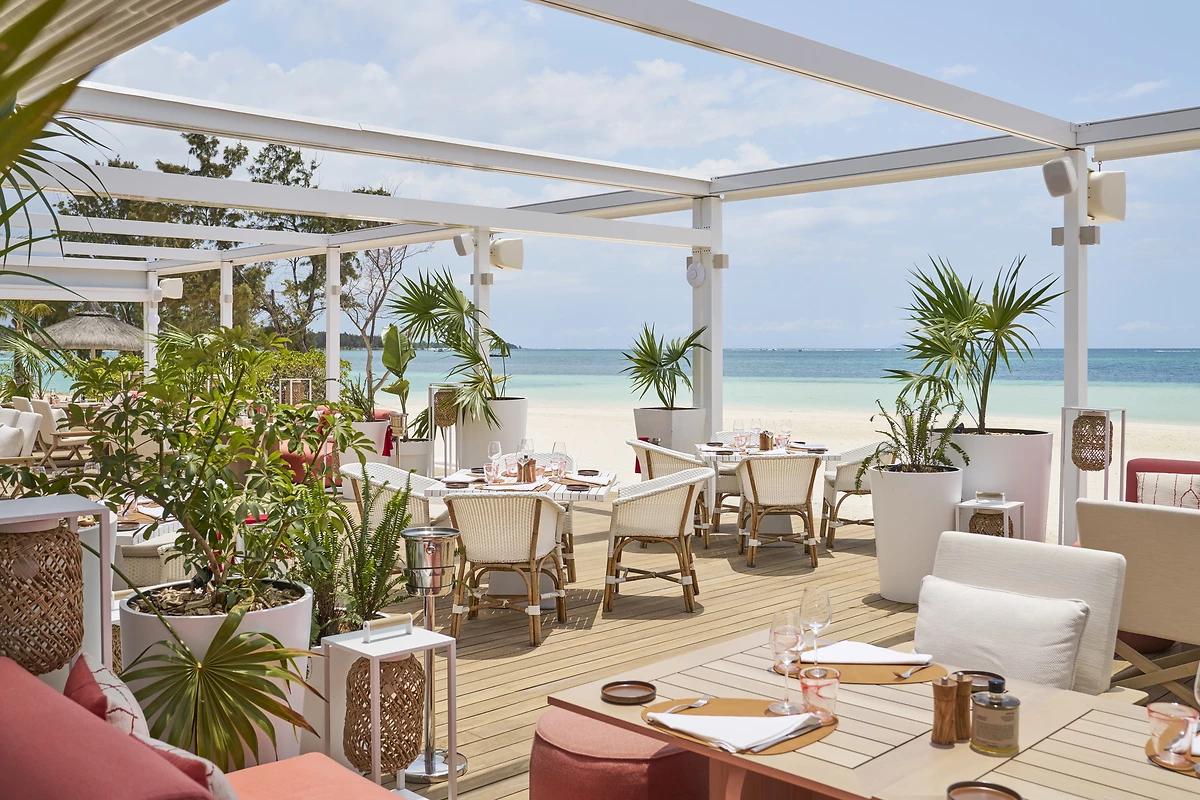 Terrasse, Beach Rouge, Restaurant, LUX* Belle Mare, Île Maurice