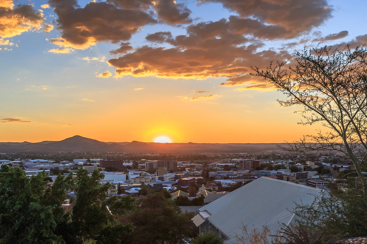 Vue aérienne, Windhoek, Namibie