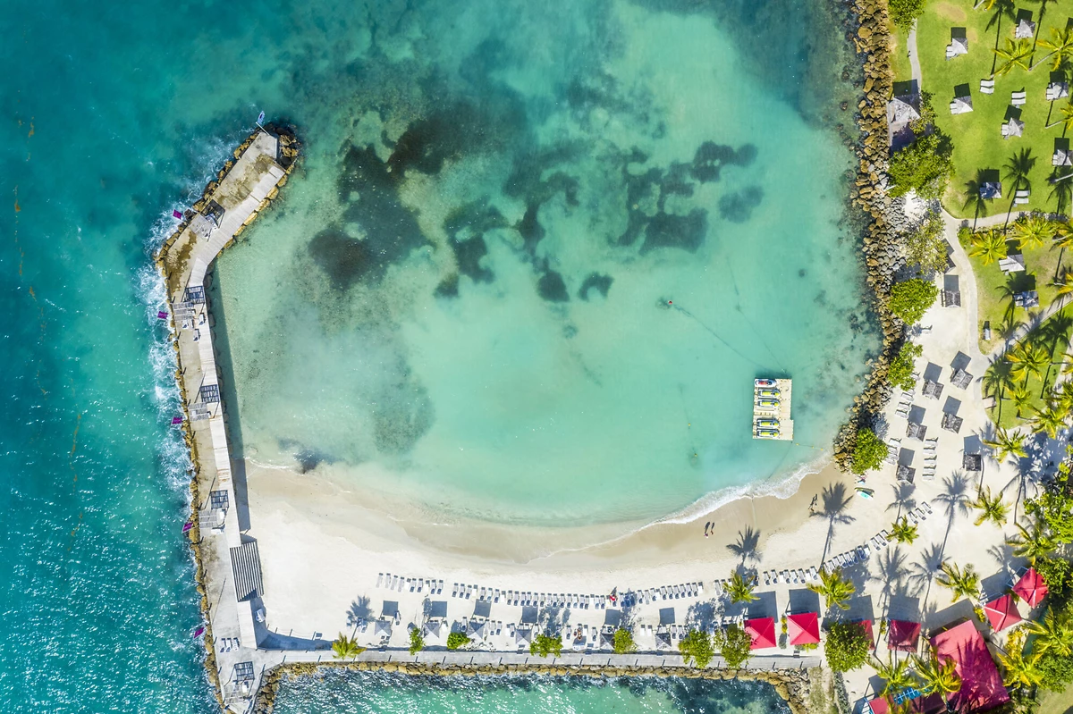 Vue aérienne, La Créole Beach Hôtel & Spa, Gosier, Guadeloupe