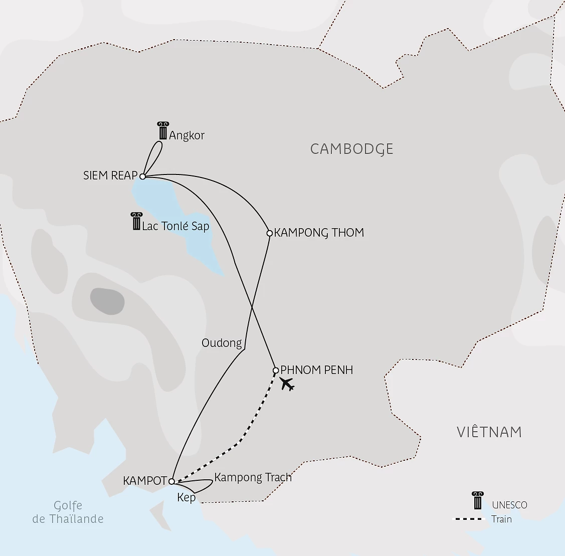 Carte Cambodge majestueux et attachant en privé