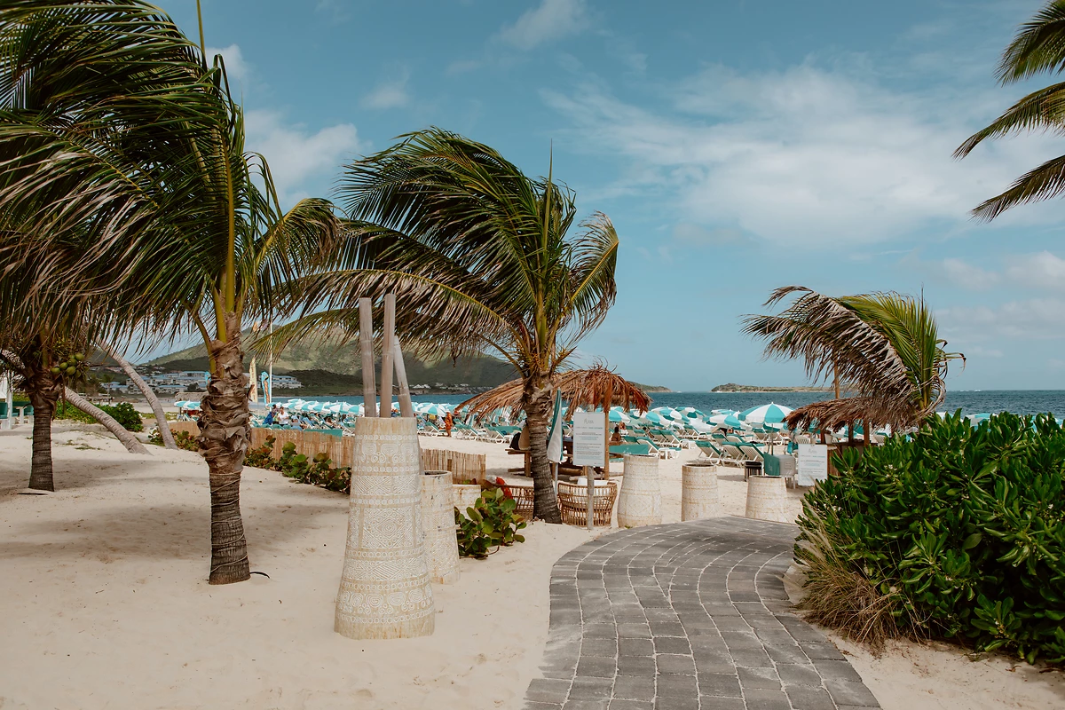 Vue sur la plage, La Playa Orient Bay, Saint-Martin