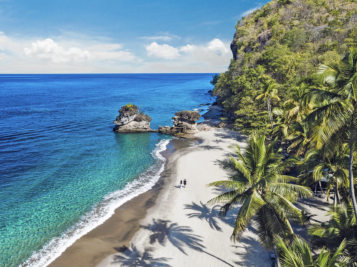 Plage, Anse Chastanet, Sainte-Lucie, Antilles