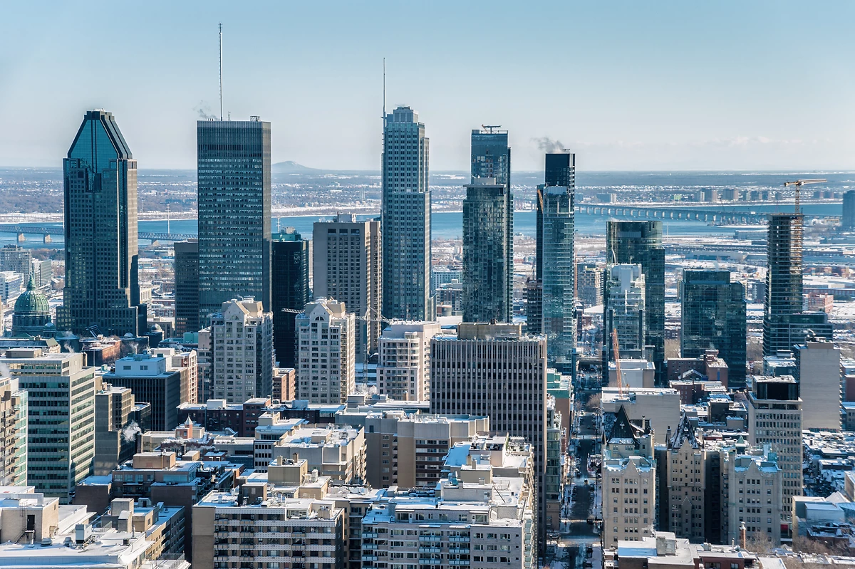 Vue sur la ligne d'horizon de Montréal, Québec, Canada