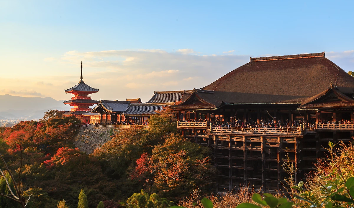 Le temple Kiyomizu ou Kiyomizu-dera, Kyoto, Japon