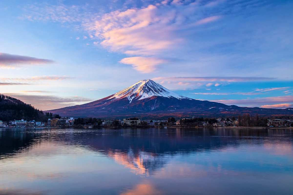 Japon : Mont Fuji, lac Kawaguchiko