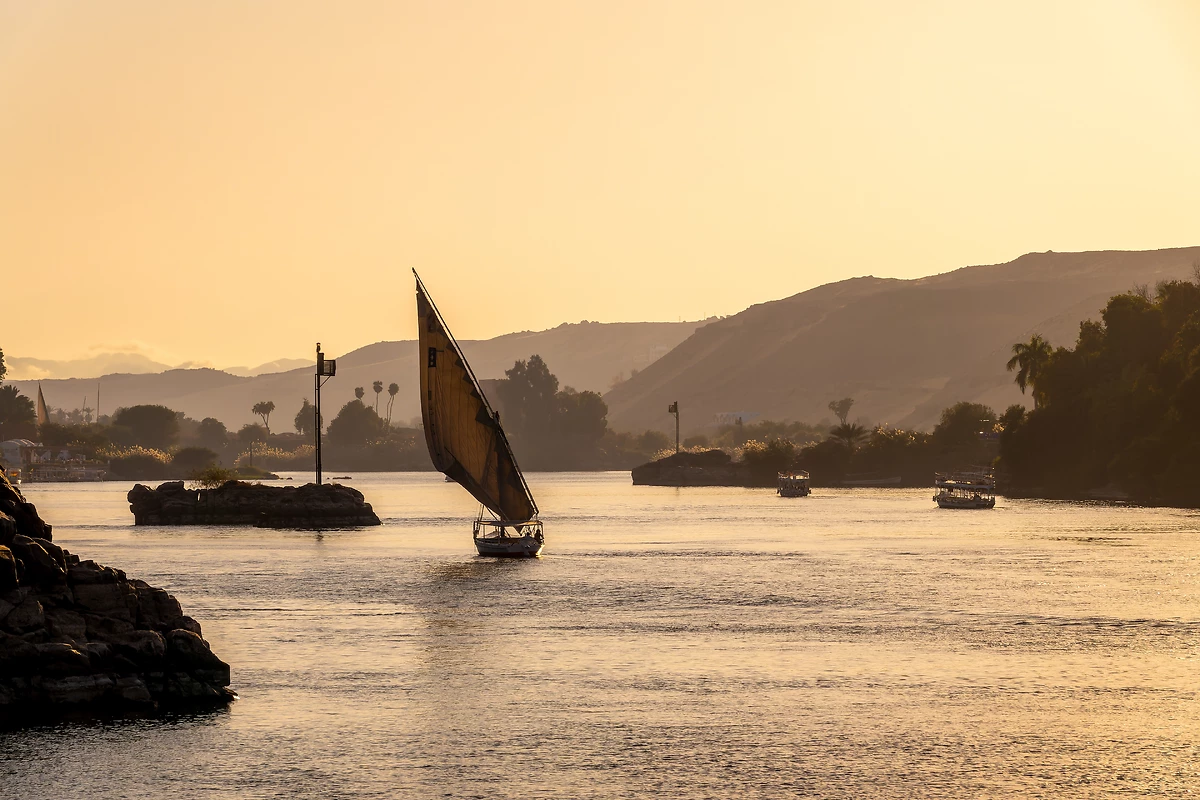 Felouque sur le Nil, Assouan, Égypte