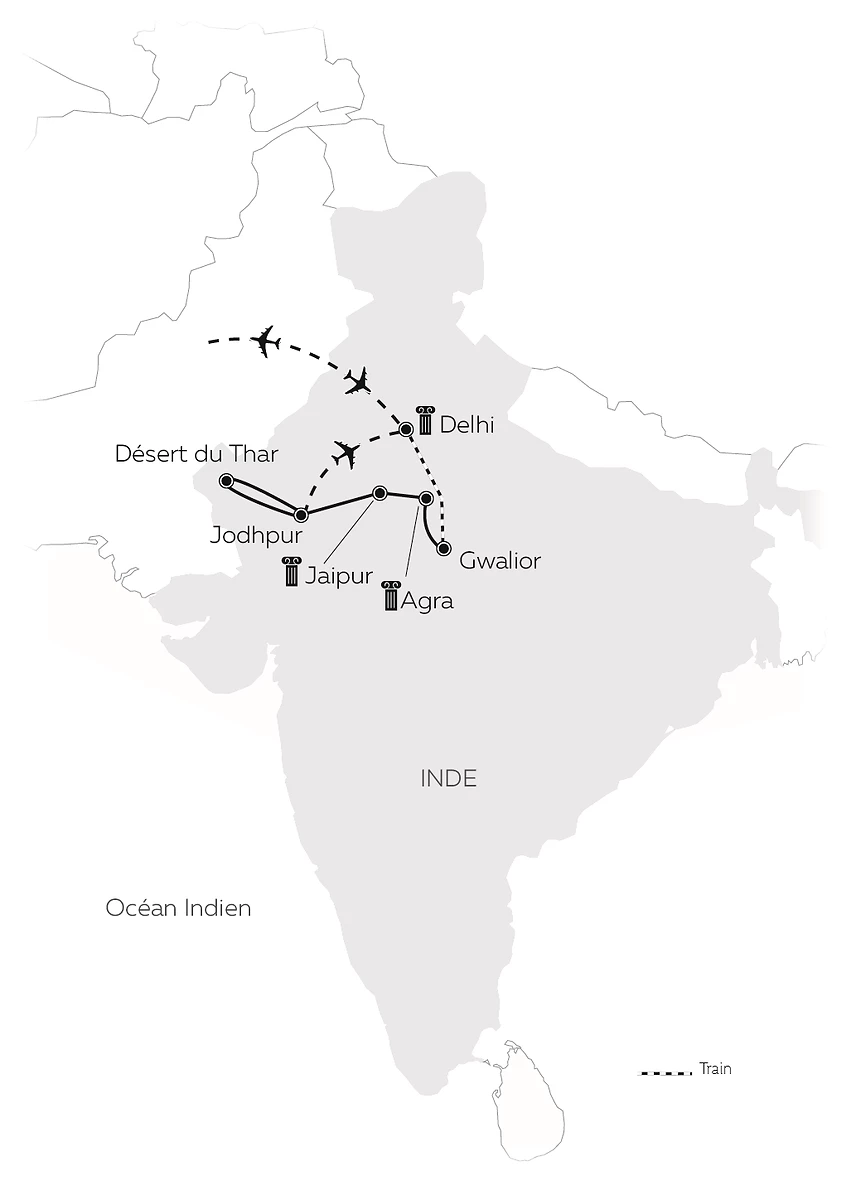 Carte Indigo & safran