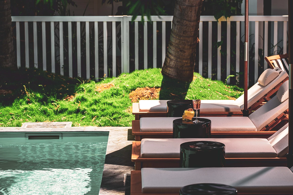 Piscine extérieure, Hôtel Doudou, Île de la Réunion