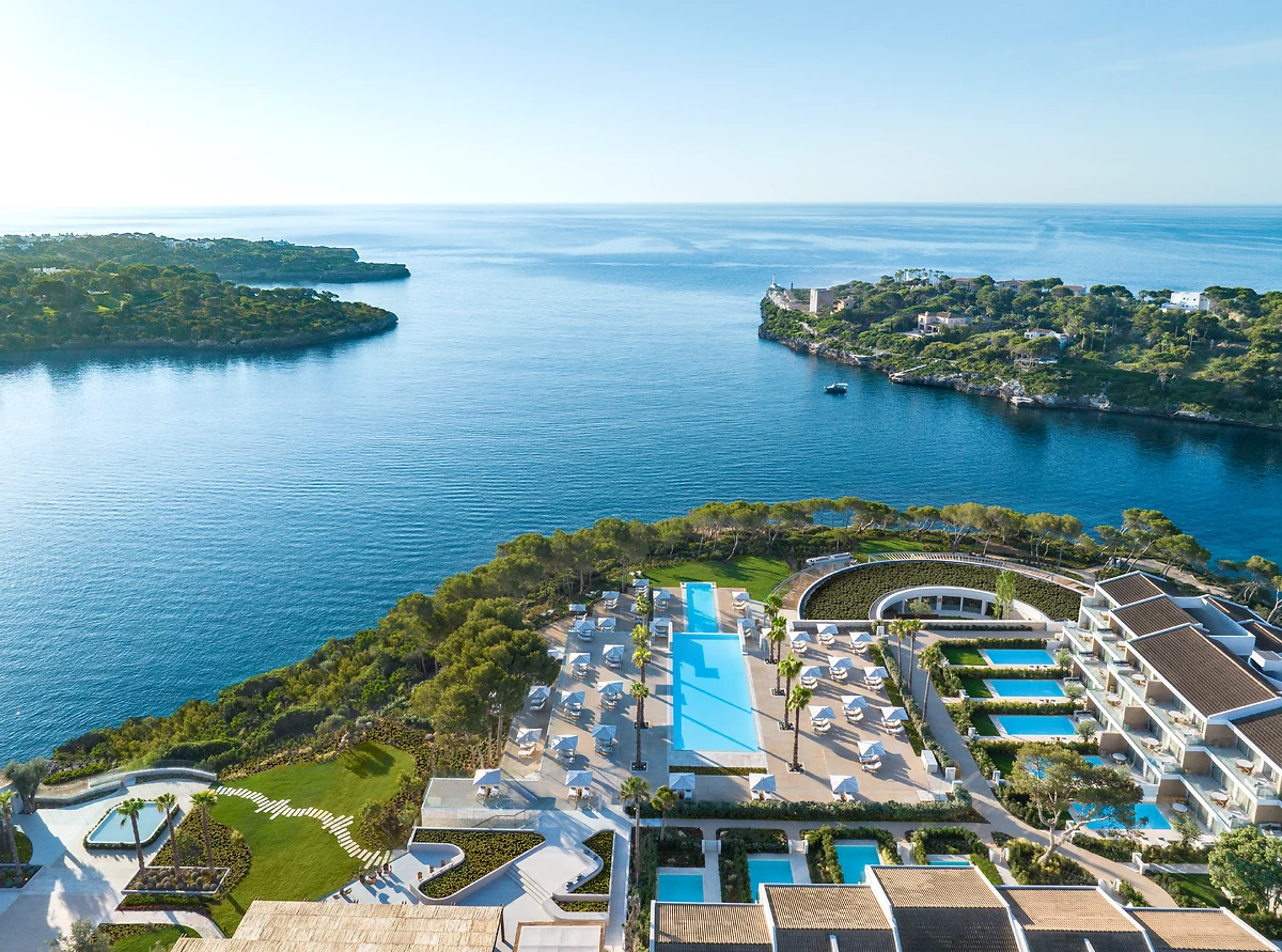 Vue aérienne de l'hôtel, hôtel Ikos Porto Petro