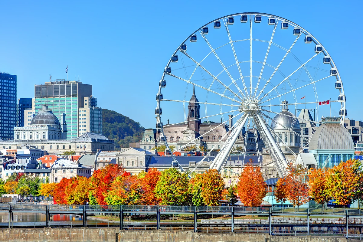 Grande roue, quartier du Vieux-Montréal, Montréal, Québec, Canada