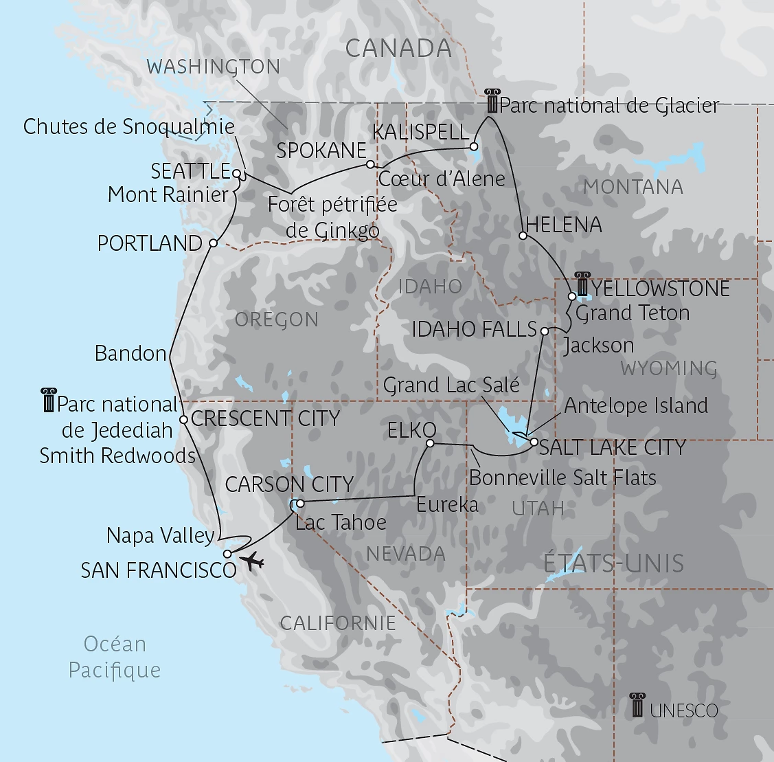 Carte Les terres sauvages