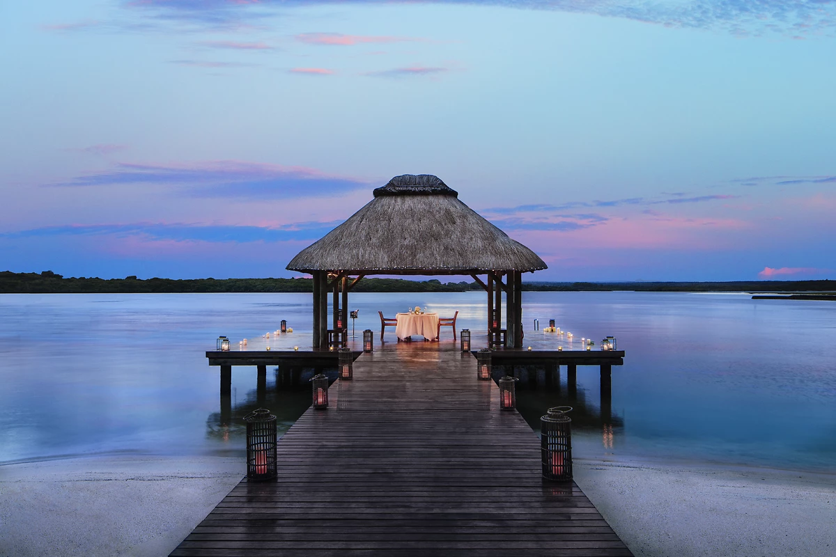 Dîner privé sur la plage de l'hôtel, One&Only Le Saint Géran