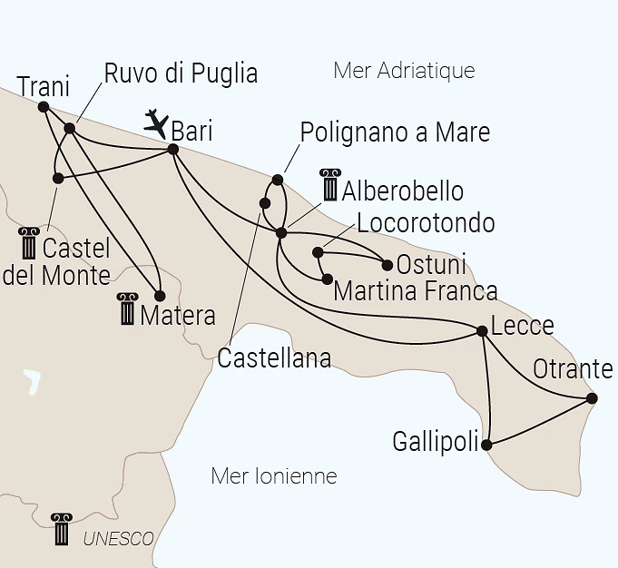 Carte Bella Puglia en petit groupe