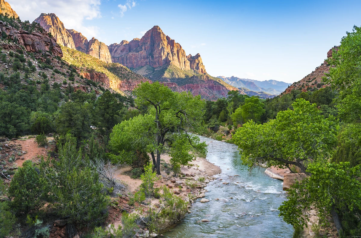 Parc national de Zion par une journée ensoleillée, Utah