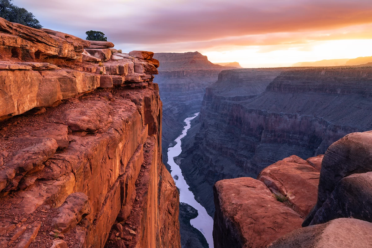 Vue depuis Toroweap Overlook dans le North Rim, Grand Canyon, Arizona