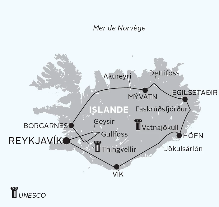 Carte Essentiel d&rsquo;Islande