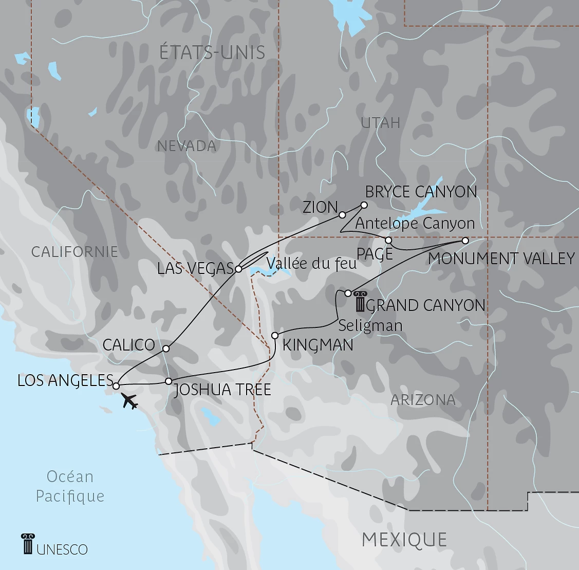 Carte L&rsquo;Ouest majestueux