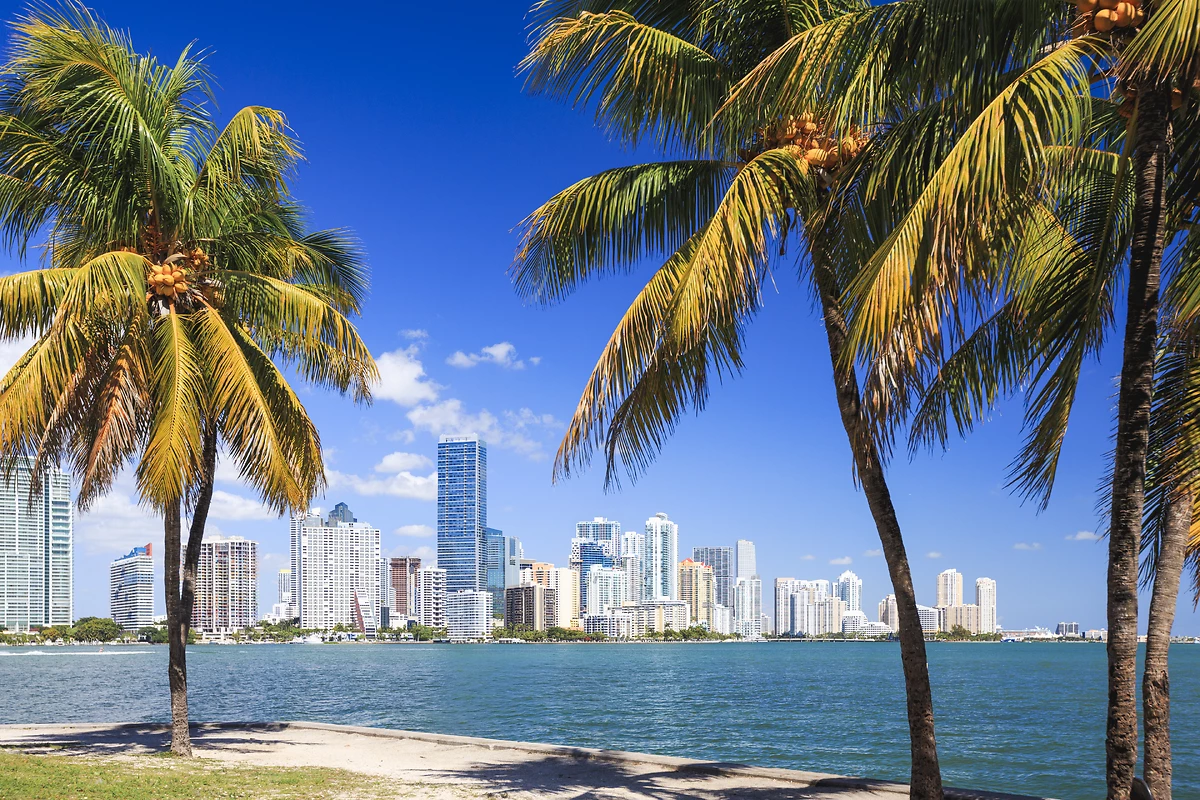 Skyline de Miami depuis la baie de Biscayne, Miami