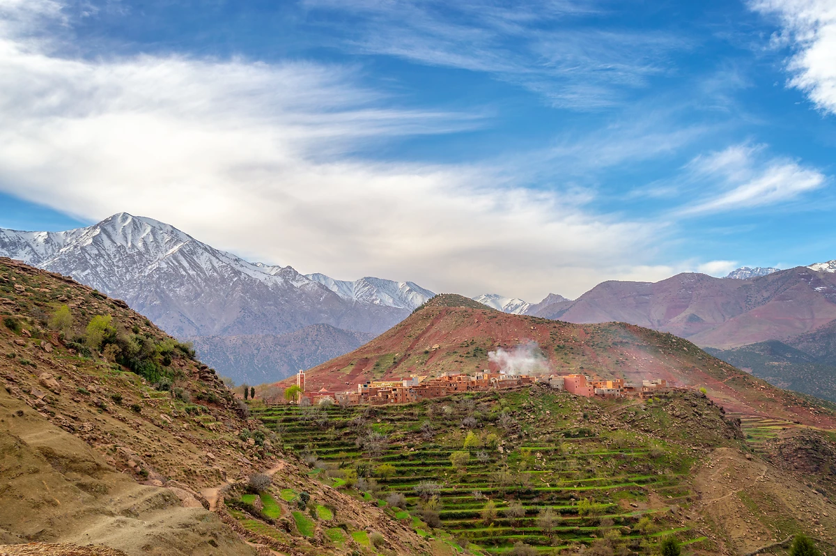 Paysage de la chaîne du Haut-Atlas, Yagour